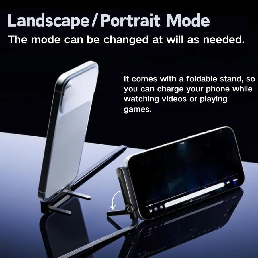 Sideways Phone Charger, 2 in 1 Invisible Holder Charger Cable, 240W Braided Fast Charge Cable with Built-In Phone Stand, 2026 New Foldable Durable USB-C Cord for Phone
