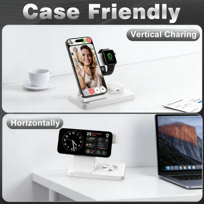 3 in 1 Magnetic Wireless Charger Qi2 15W Fast Charging Station for Iphone Apple Watch Airpods