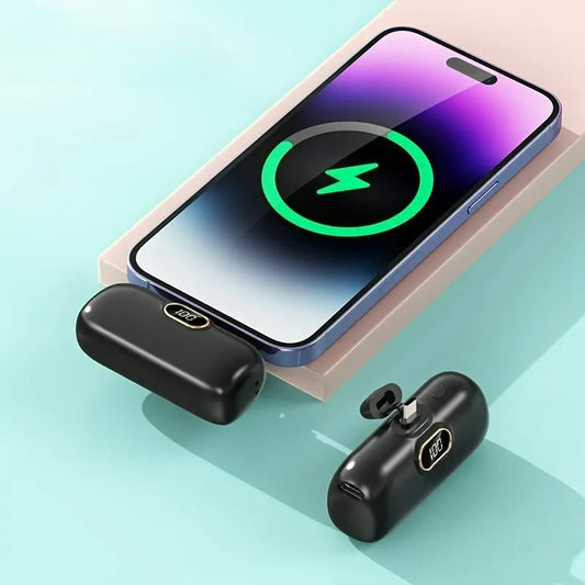 10000Mah Mini Portable Charger, for Iphone Charger, Built-In Type-C Connector, Fast Charging Power Bank for Android and All Mobile Devices, Compact Travel Charger, Emergency Pocket Charger for On-The-Go Use