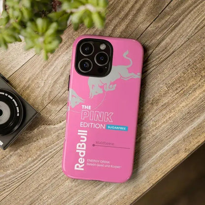 Red Bull Energy Drink-Themed Phone Case — Compatible with Iphone 17, 16, 15, 14, 13